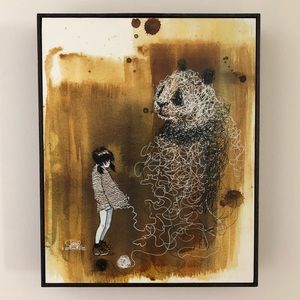 Panda Sweater art block print Lora Zombie